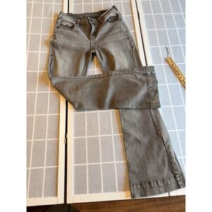 COWGIRL TUFF Dusty Road Gray Mid Rise Flare/Bootcut Barb Wire Jeans Women 31x33